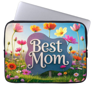 Best Mom Mother's Day Flower Garden  Laptop Sleeve