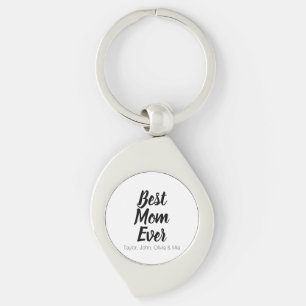 Best Mom, Mother's Day, Mother custom kids names Keychain