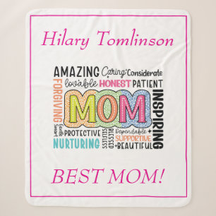 Best Mom Nurturing Inspiring Personalized Sherpa Blanket