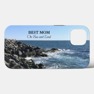 Best Mom On Sea and Land Blue Atlantic Ocean Cute iPhone 13 Case