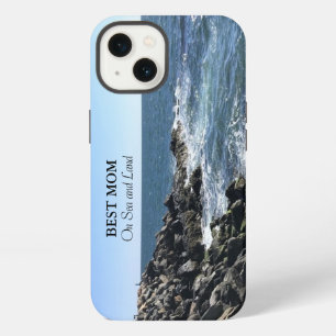 Best Mom On Sea and Land Blue Atlantic Ocean Cute iPhone 13 Case