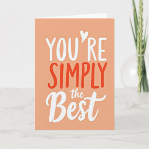 Best Mom Peach Tone Mothers Day Card