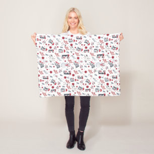 Best Mom Penguin Christmas pattern Fleece Blanket
