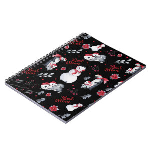 Best Mom Penguin Christmas pattern Notebook