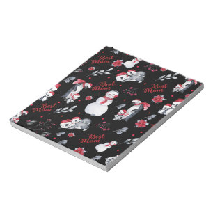 Best Mom Penguin Christmas pattern Notepad