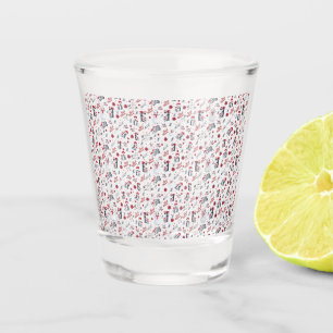 Best Mom Penguin Christmas pattern Shot Glass