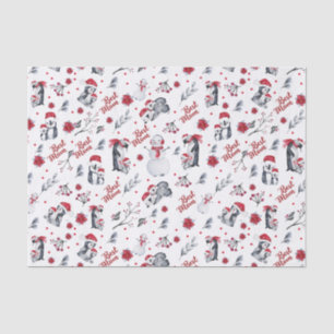 Best Mom Penguin Christmas pattern Tissue Paper