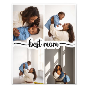 Best Mom Personalized 4 Photo Collage