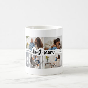 Best Mom Personalized 4 Photo Collage Coffee Mug