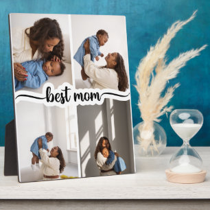 Best Mom Personalized 4 Photo Collage Plaque