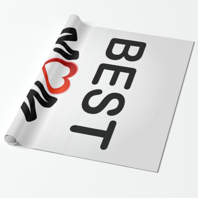 Best Mom | Personalized To My Mom Wrapping Paper (Unrolled)