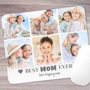Best Mom Photo Collage Mouse Pad