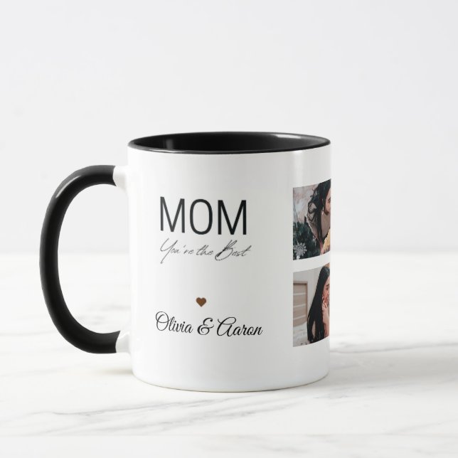 Best Mom Photo Collage Mug (Gauche)