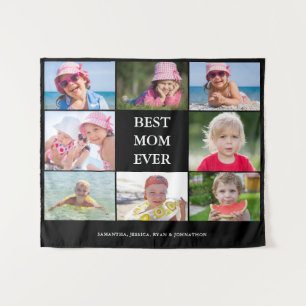 Best Mom Photo Collage  Tapestry