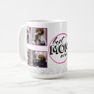 Best Mom Photo & Glitter design Coffee Mug