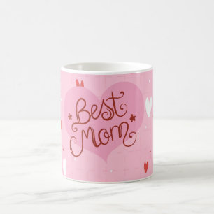 Best Mom Pink Heart Mug
