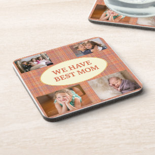 Best Mom Plaid Tribute Coaster