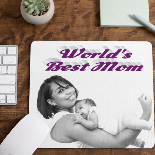 Best Mom purple photo  Mouse Pad