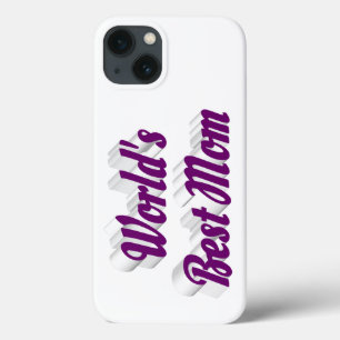 Best Mom purple text iPhone 13 Case