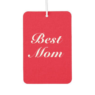 Best mom red classic script elegant cute Heart Air Freshener