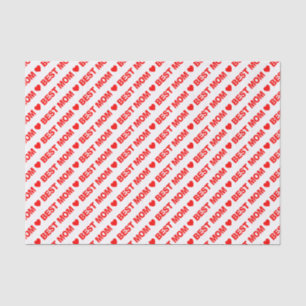 Best Mom Red on White Tissue Paper