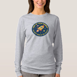 Best Mom Rocket Ship Mommy Birthday Mother's Day T-Shirt