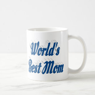 Best Mom sea blue half text Coffee Mug