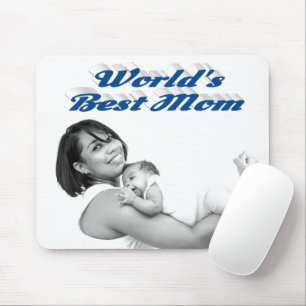 Best Mom sea blue photo Mouse Pad