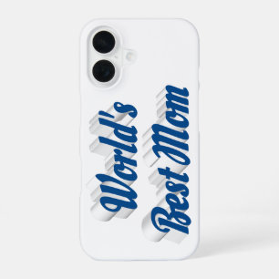 Best mom sea blue text iPhone 16 case