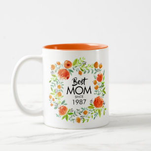 Best Mom Since Watercolor Floral Coffee Mug