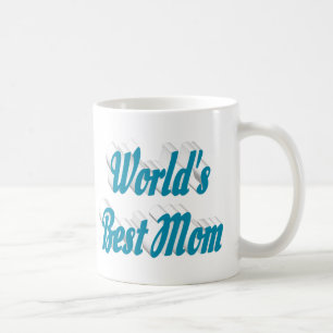 Best Mom sky blue half text Coffee Mug