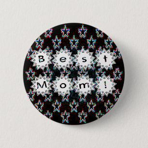 Best Mom Stars in Neon Button