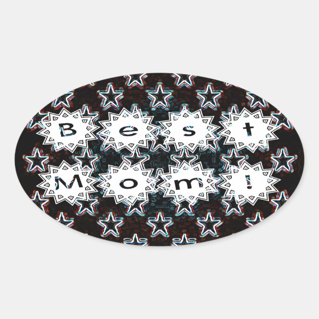 Best Mom Stars in Neon Sticker (Devant)