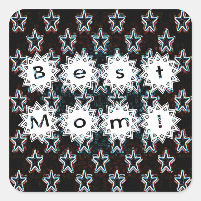 Best Mom Stars in Neon Sticker (Devant)