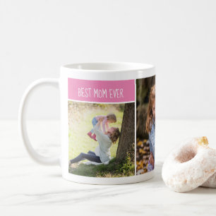 Best Mom, Three Photo Collage, Customized Coffee Mug