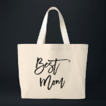 Best Mom Trendy Lettering Large Tote Bag<br><div class="desc">Perfect for Mom. Visit the shop to see more!</div>