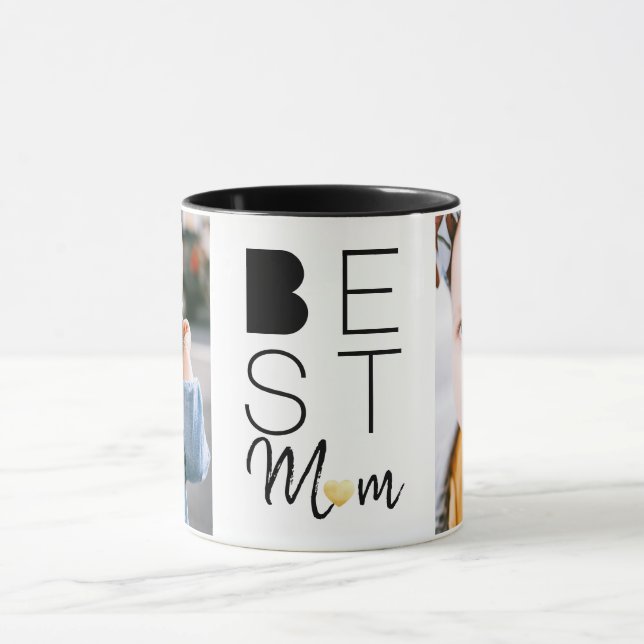 Best Mom Two Photo Mug (Center)