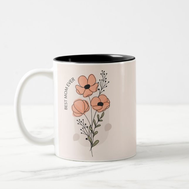 Best Mom Two-Tone Coffee Mug (Left)