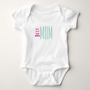 Best Mom Typography Baby Bodysuit 