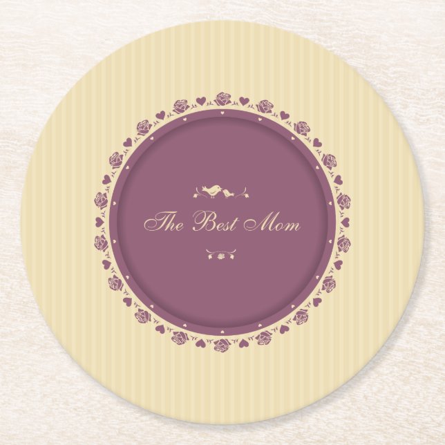 Best Mom Vintage Mother's Day | Coaster (Front)