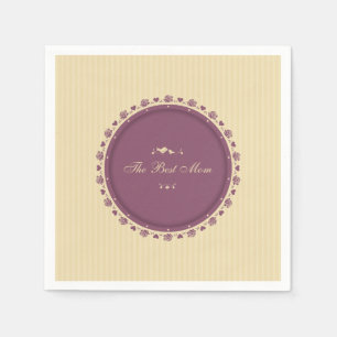 Best Mom Vintage Mother's Day Napkin