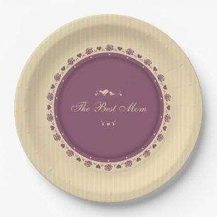 Best Mom Vintage Mother's Day   Paper Plate