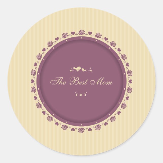 Best Mom Vintage Mother's Day | Sticker (Front)