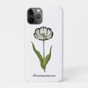 Best Mom Vintage Tulip Luggage Tag iPhone 11 Pro Case
