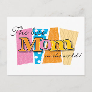 Best Mom World Postcard
