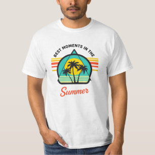 Best Moments in the Summer – Retro Tropical Sunset T-Shirt