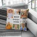 Best Momma Ever - Mother's Day Photo Collage Throw Pillow<br><div class="desc">Celebrate your momma with the "Best Momma Ever" Mother's Day Photo Collage Throw Pillow. This personalized pillow features a beautifully arranged collage of cherished photos, capturing special moments and memories. The heartfelt message "Best Momma Ever" adds a loving touch. Made from high-quality, soft, and durable fabric, it offers both comfort...</div>