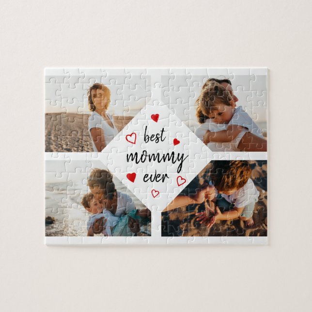 Best Mommy Ever 4 Photo Collage Mothers Day Gift Jigsaw Puzzle (Horizontal)