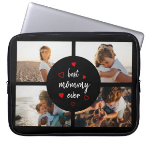 Best Mommy Ever 4 Photo Collage Mother's Day Gift Laptop Sleeve
