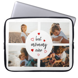 Best Mommy Ever 4 Photo Collage Mother's Day Gift Laptop Sleeve